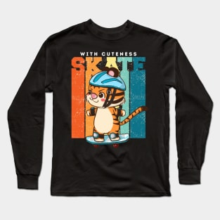 Skate With Cuteness Long Sleeve T-Shirt